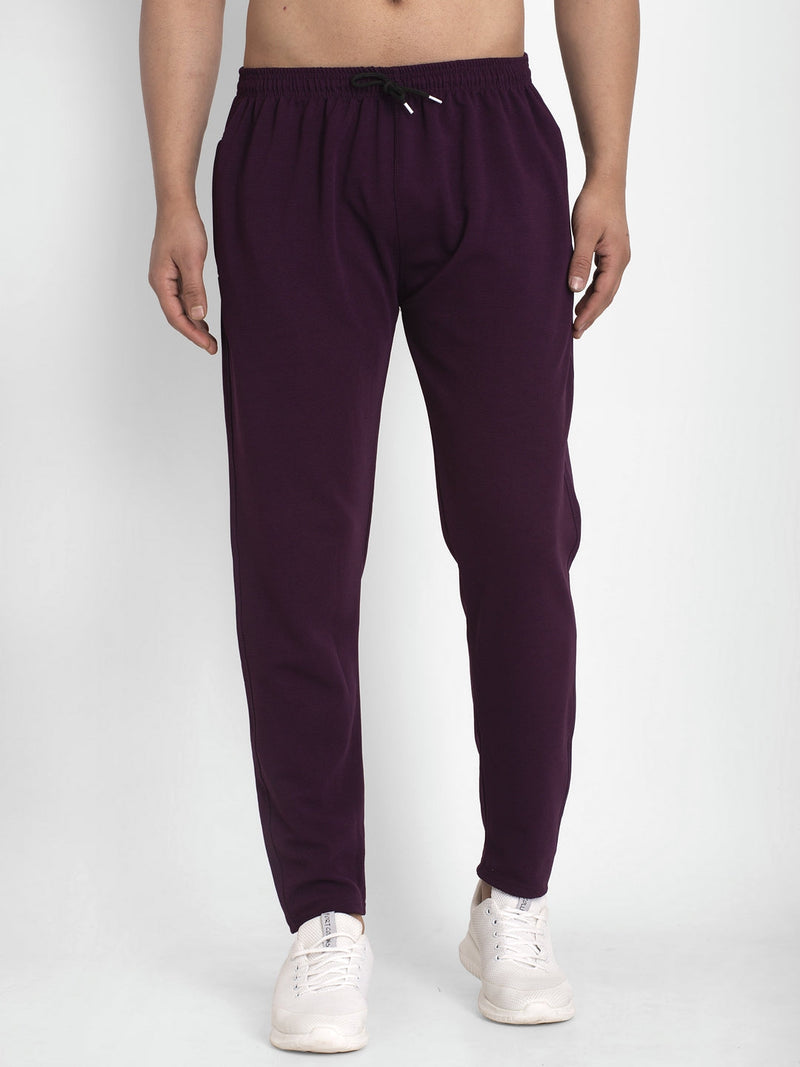 Indian Needle Men's Purple Solid Track Pants