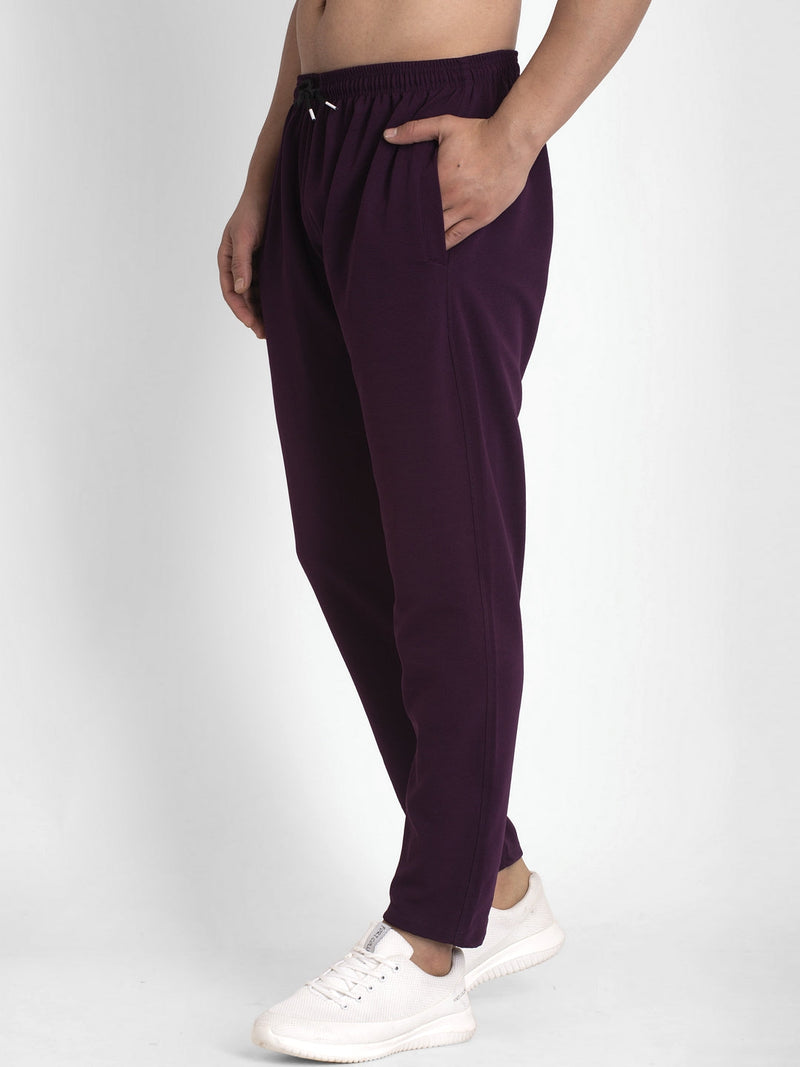 Indian Needle Men's Purple Solid Track Pants