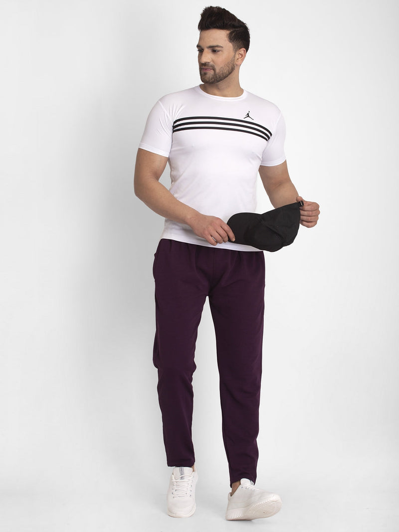 Indian Needle Men's Purple Solid Track Pants