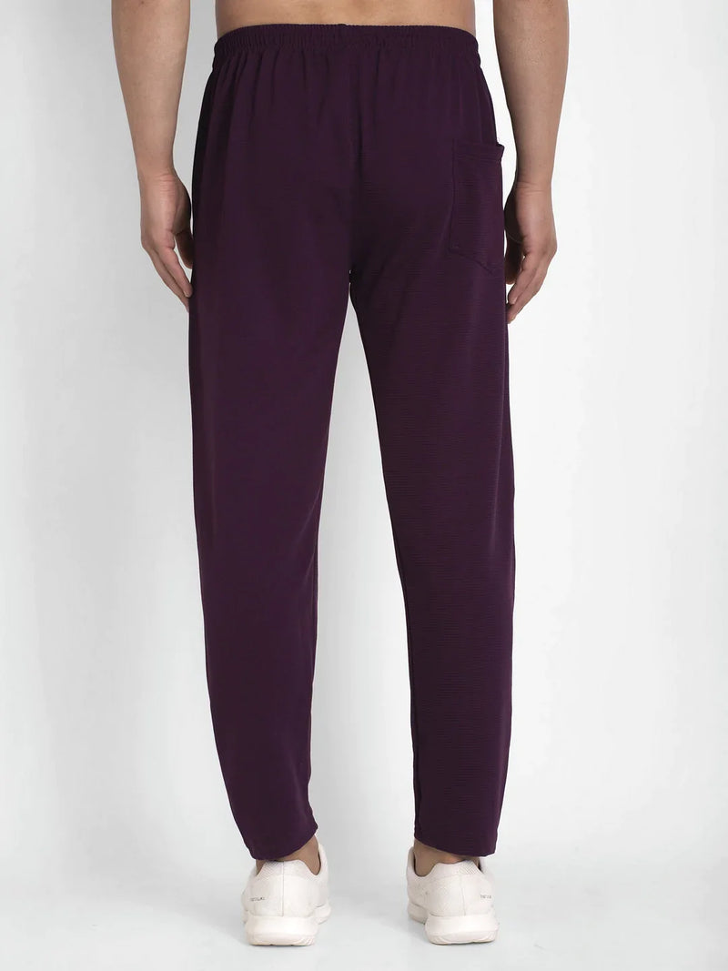 Jainish Men's Purple Solid Track Pants ( JOG 014Purple )