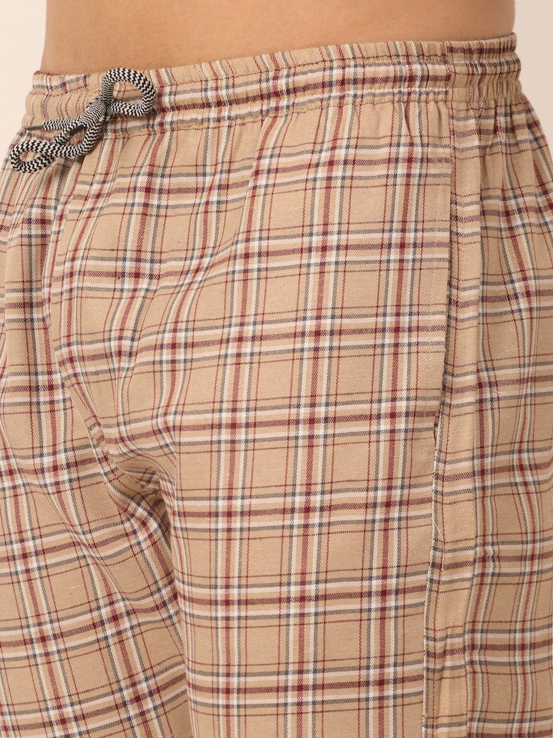 Indian Needle Men's Checked Cotton  Track Pants