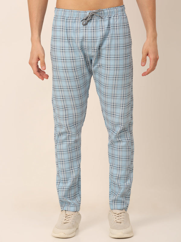 Indian Needle Men's Checked Cotton  Track Pants