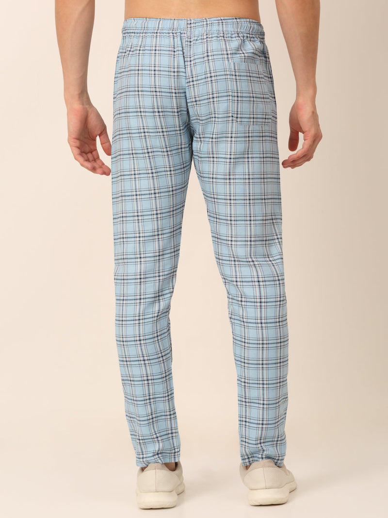 Indian Needle Men's Checked Cotton  Track Pants