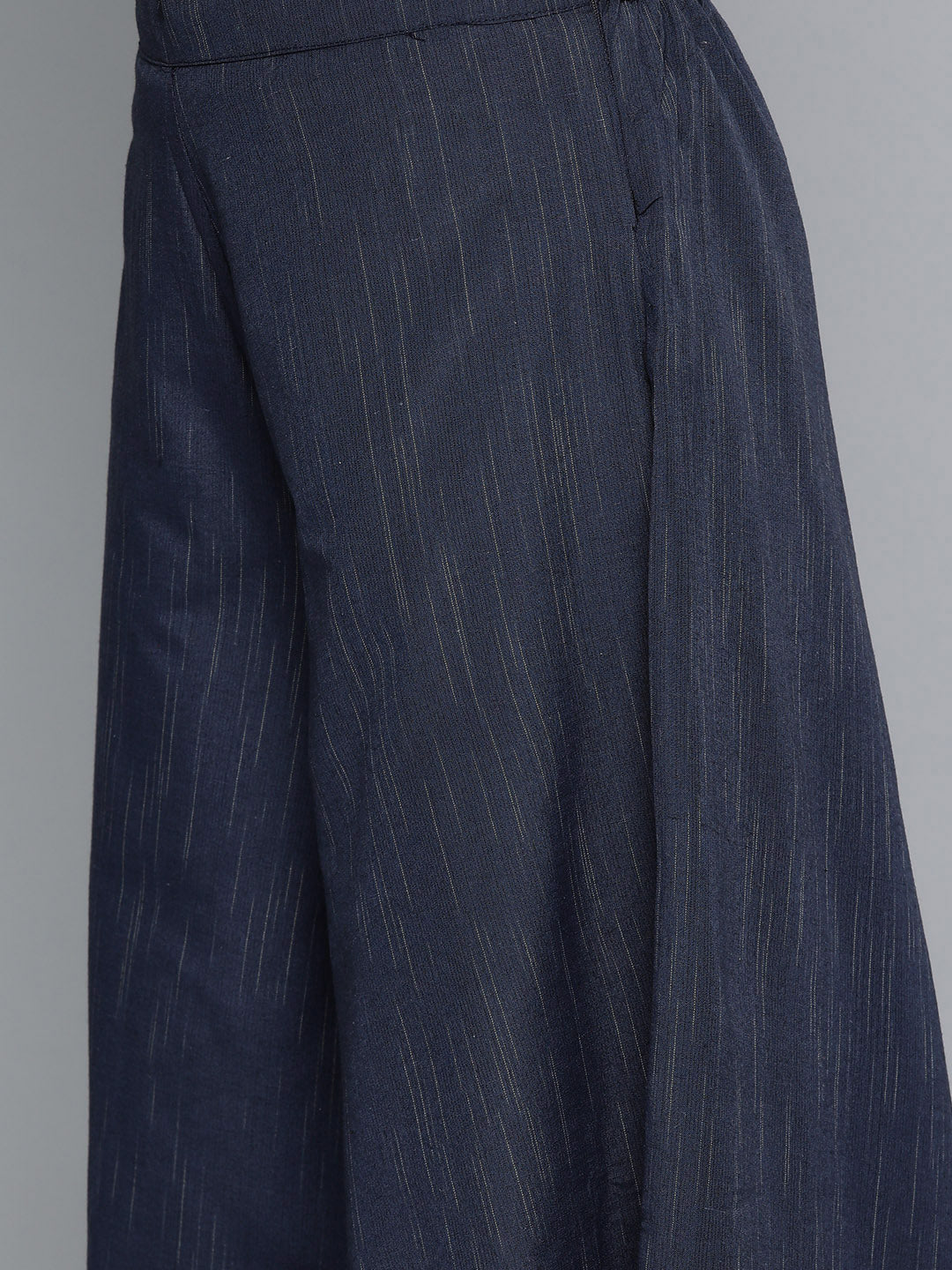 Jompers Woven Design Kurta With Palazzos & Dupatta ( JOKPL D10B 1508 Navy )