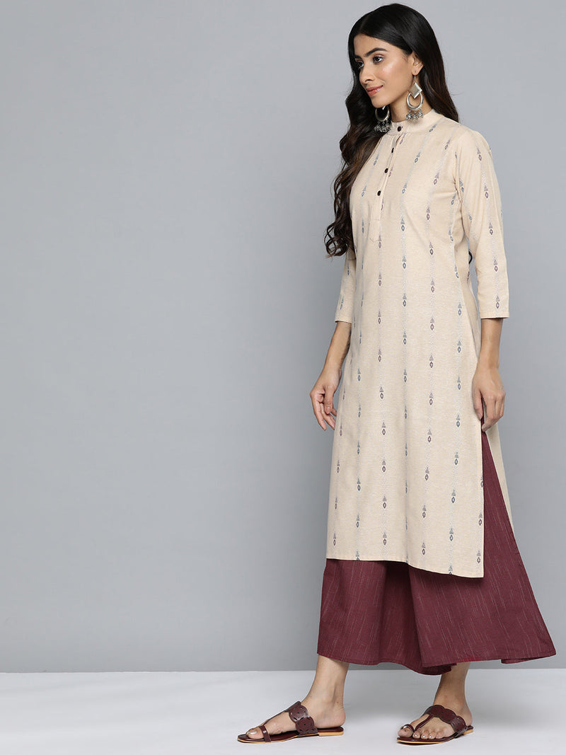 Jompers Woven Design Kurta With Palazzos & Dupatta ( JOKPL D10P 1508 Purple )