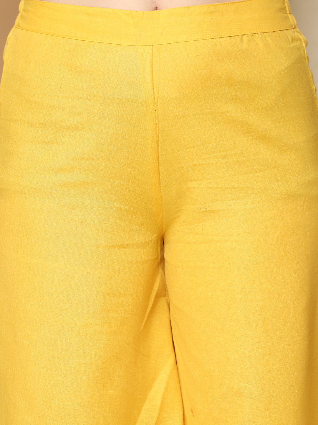 Printed Pure Cotton Kurta with Palazzos & With Dupatta ( JOKPL D59YG 1561 Yellow )