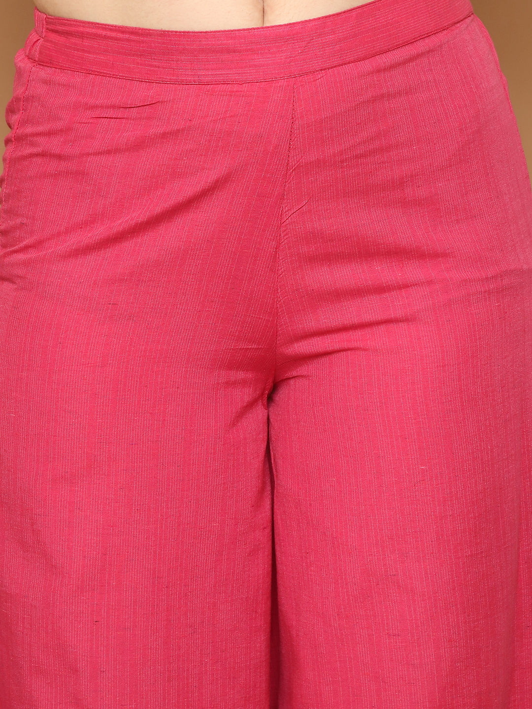 Printed pink flared kurta pallazos dupatta set ( JOKPL D61P 1565 Pink )