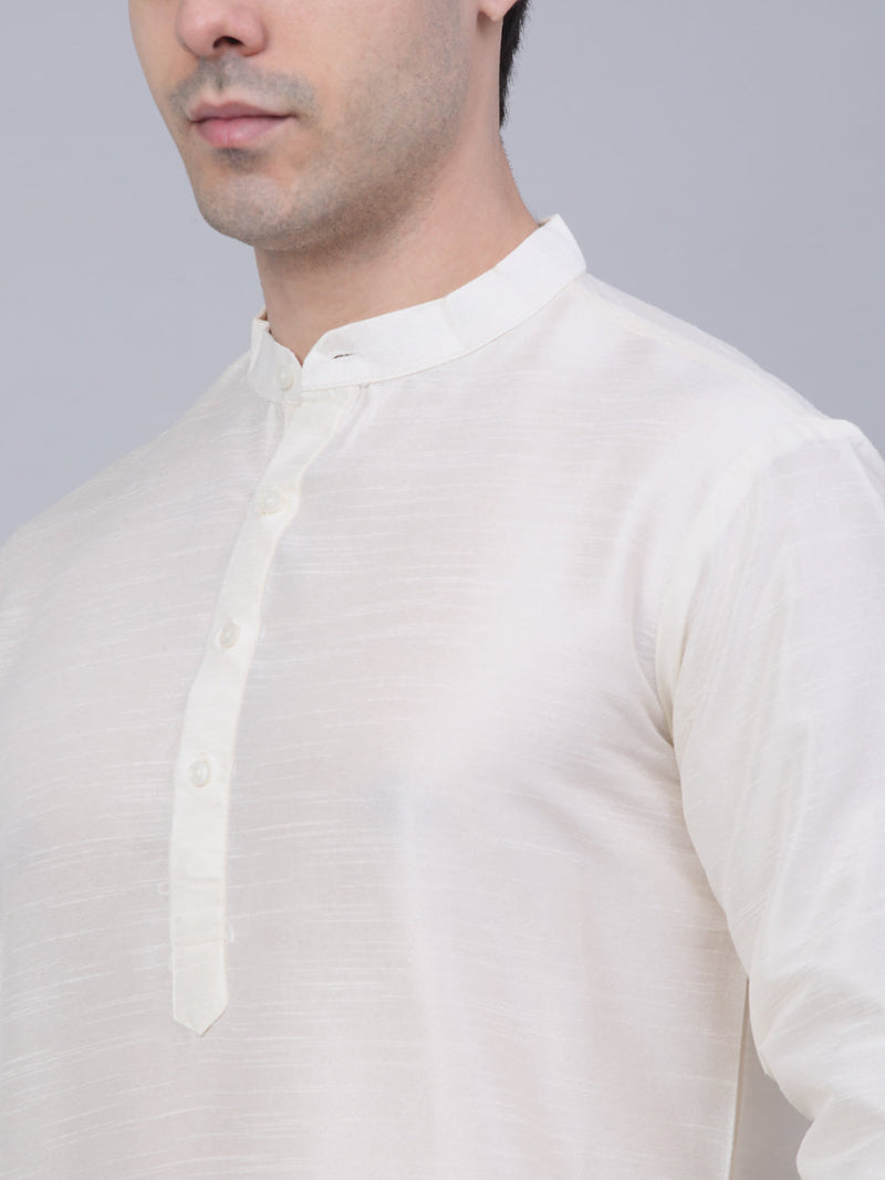 Men's Solid Kurta Pyjama With Shrug Jacket ( JOKPWCS W-D 4067Sky )