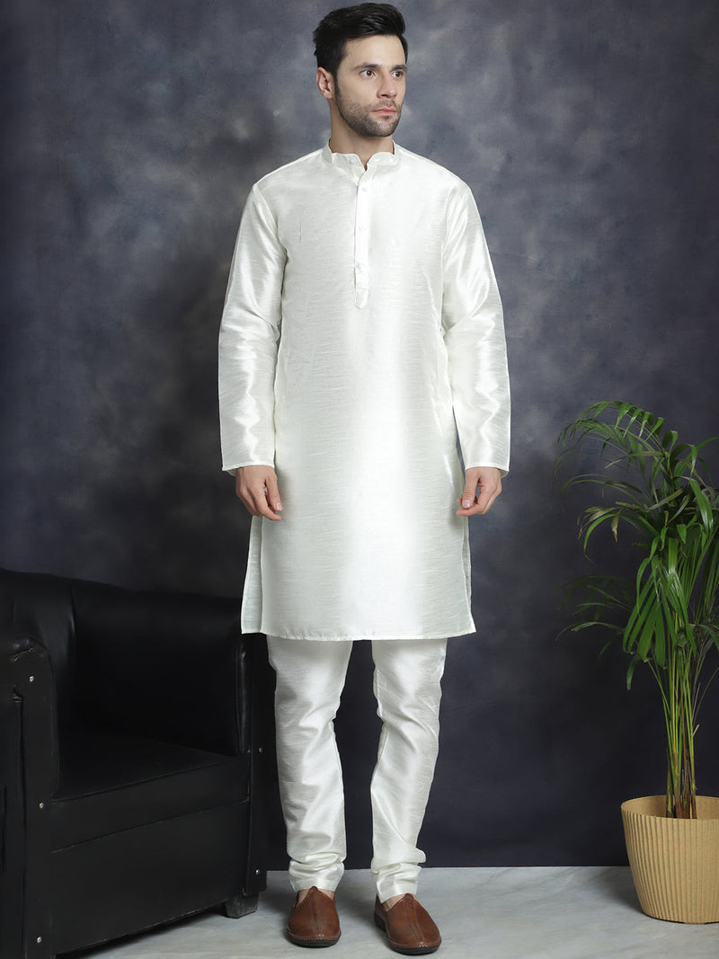 Men's Embroidred Nehru Jacket With Solid Kurta Pyjama ( JOKPWC 592W 4094Mehndi )