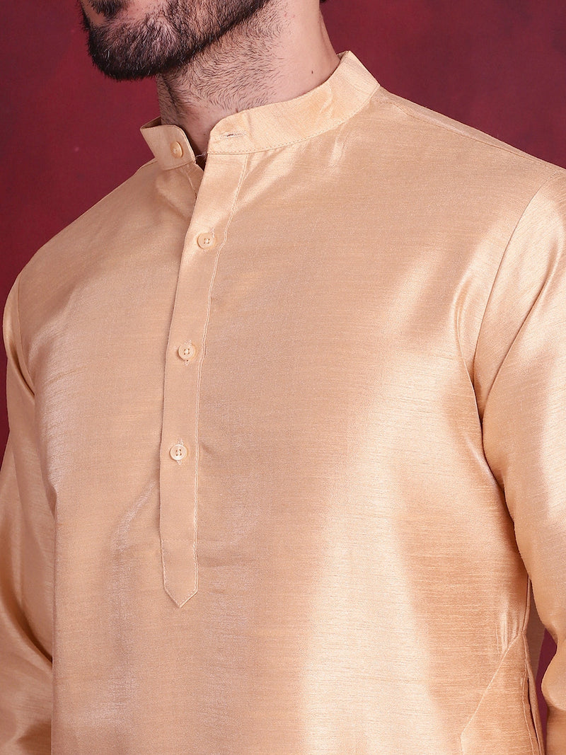 Woven Design Nehru Jacket With Kurta Pyjama Set ( JOKPWC 636DG 4089 Cream )