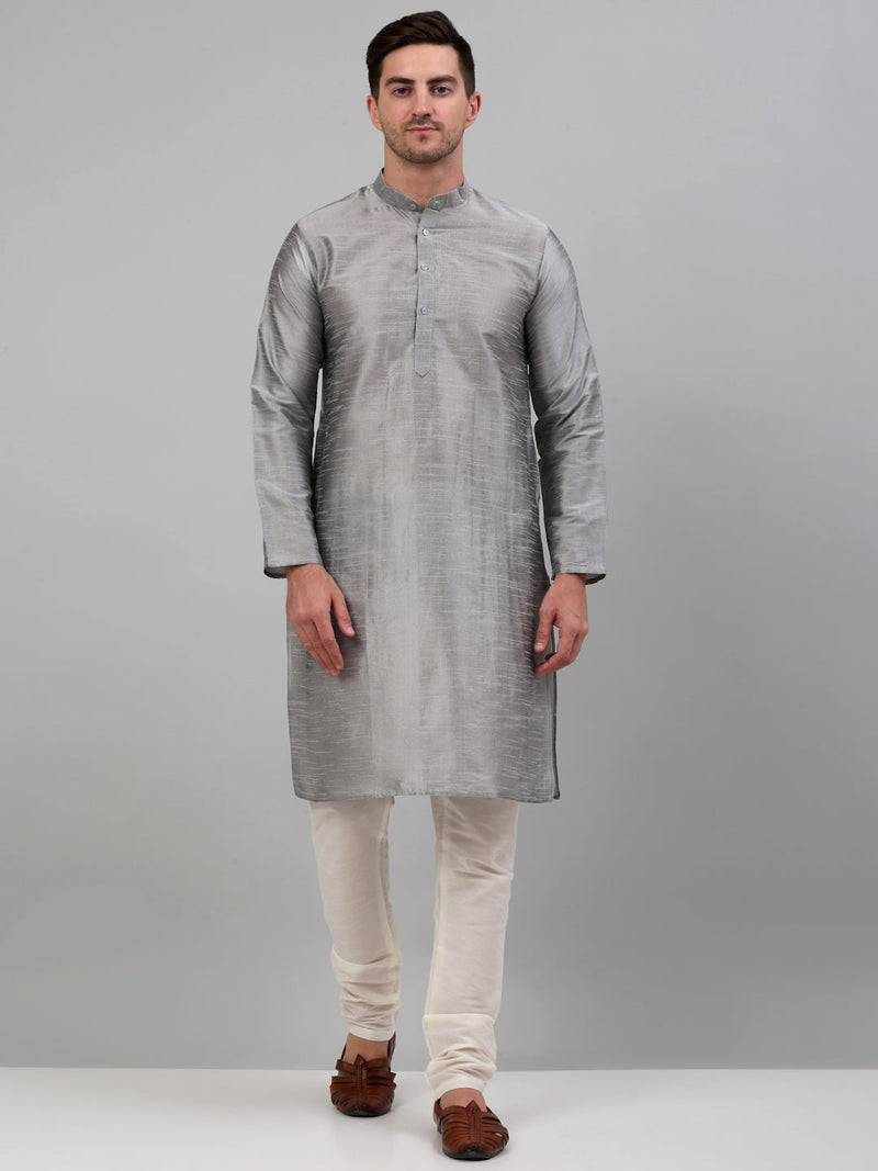 Men's Woven Design Nehru Jacket and Kurta Pyjama Set