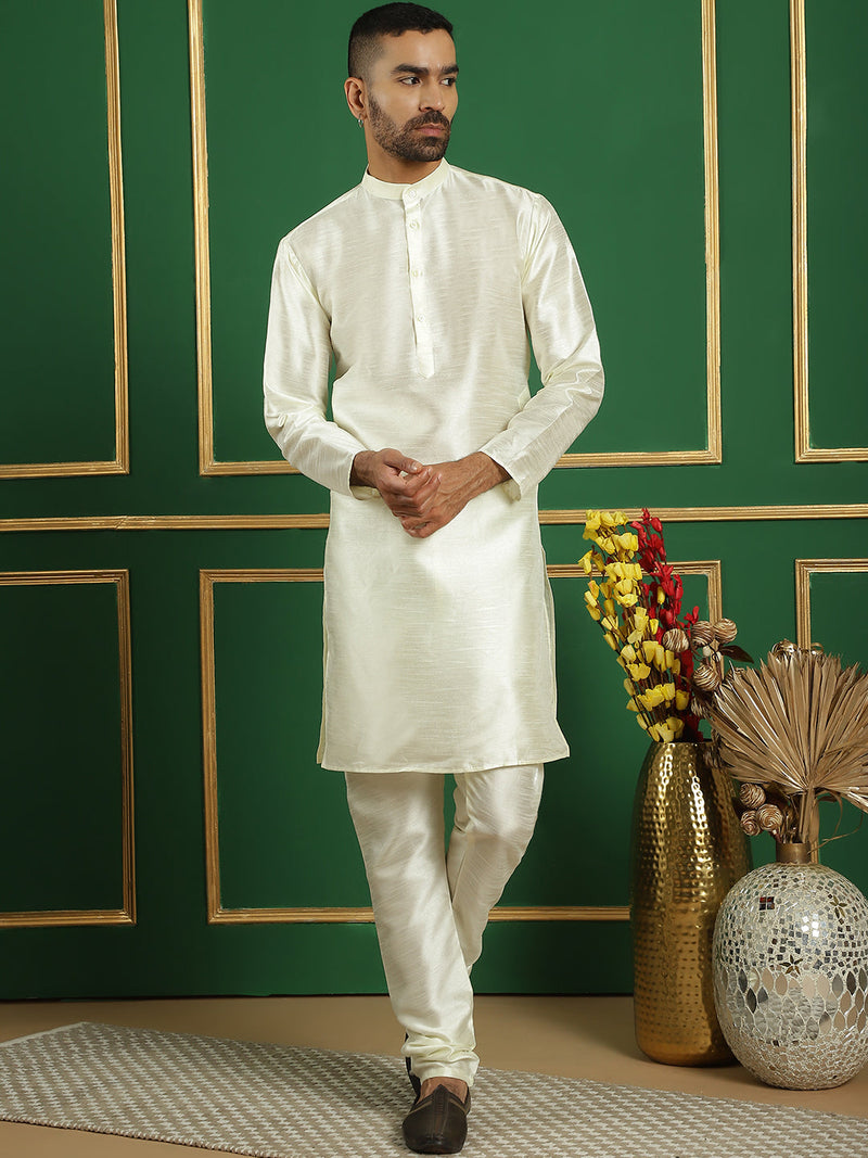 Men's Sequins and Embroidred Nehru Jacket With Solid Kurta Pyjama