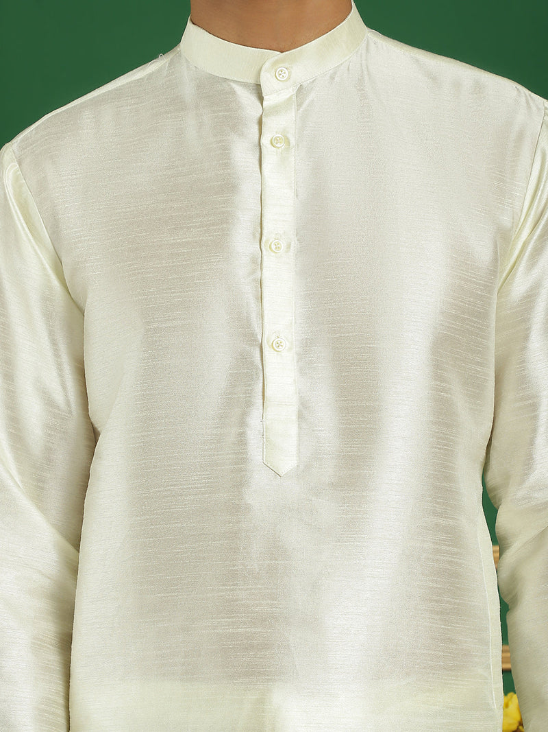 Men's Sequins and Embroidred Nehru Jacket With Solid Kurta Pyjama