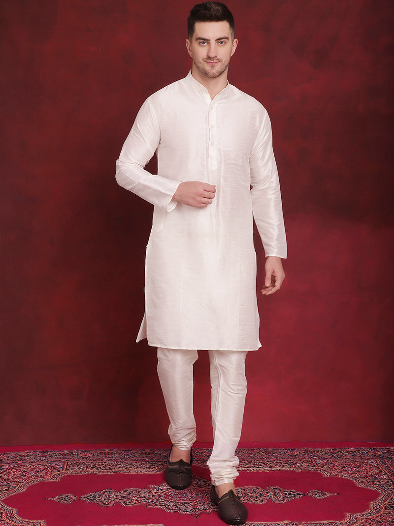 Golden Woven Design Nehru Jacket With Kurta Pyjama Set ( JOKPWC 636W 4087Golden )