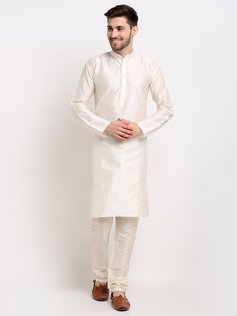 Jompers Men's Ikat Print Nehru Jacket & Kurta Pyjama