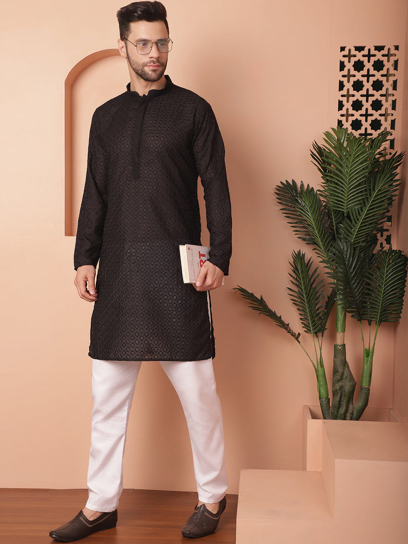 Chikankari Pure Cotton Kurta with Churidar