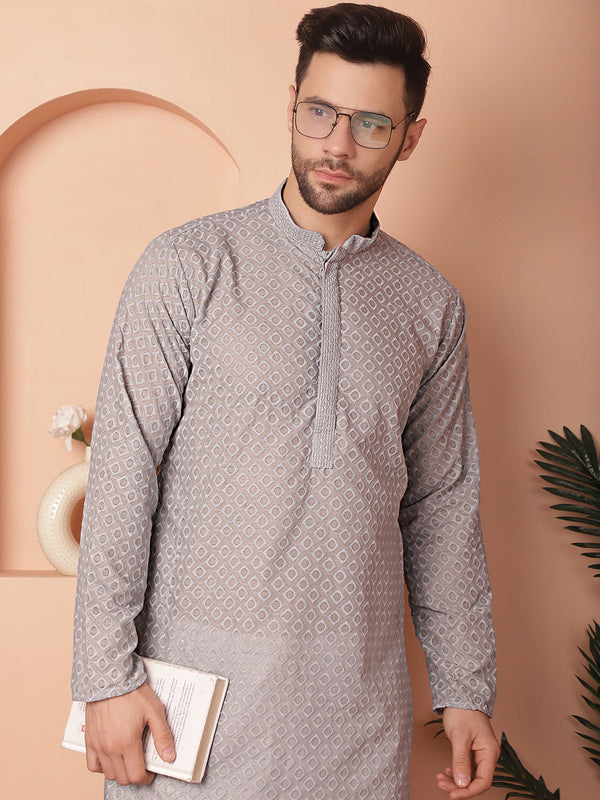 Chikankari Pure Cotton Kurta with Churidar