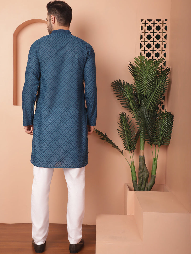 Chikankari Pure Cotton Kurta with Churidar