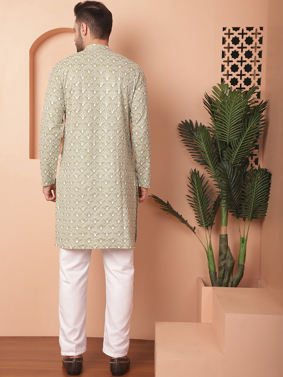Chikankari Pure Cotton Kurta with Pyjama