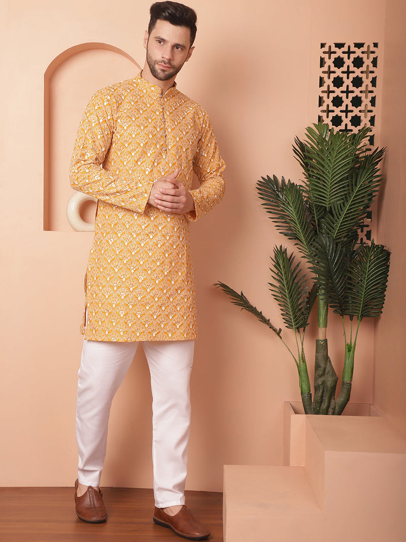 Chikankari Pure Cotton Kurta with Pyjama