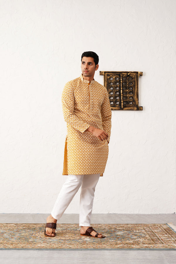 Chikankari Pure Cotton Kurta with Pyjama