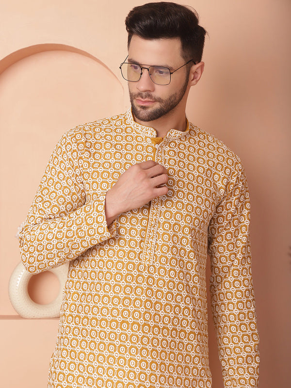 Chikankari Pure Cotton Kurta with Pyjama