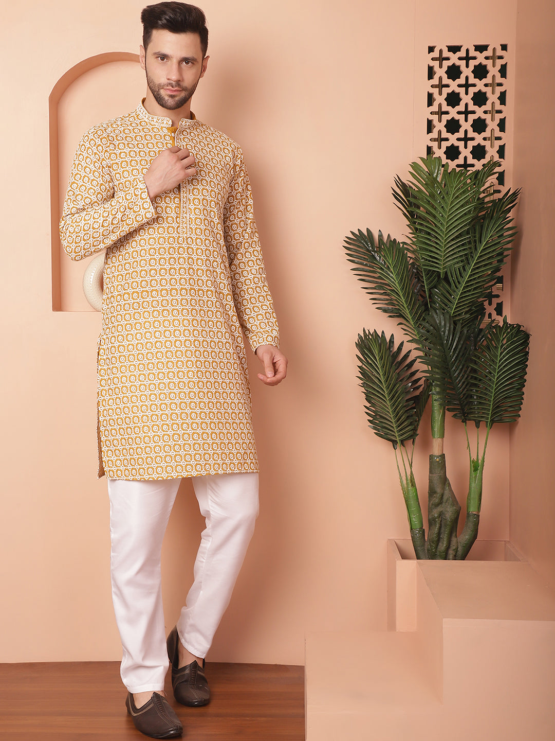 Chikankari Pure Cotton Kurta with Pyjama