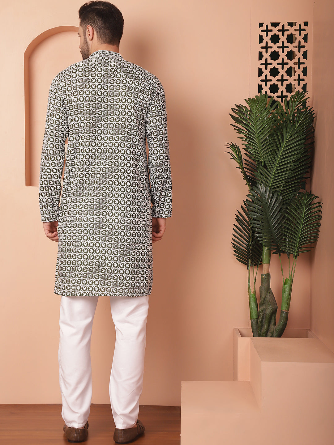 Chikankari Pure Cotton Kurta with Pyjama