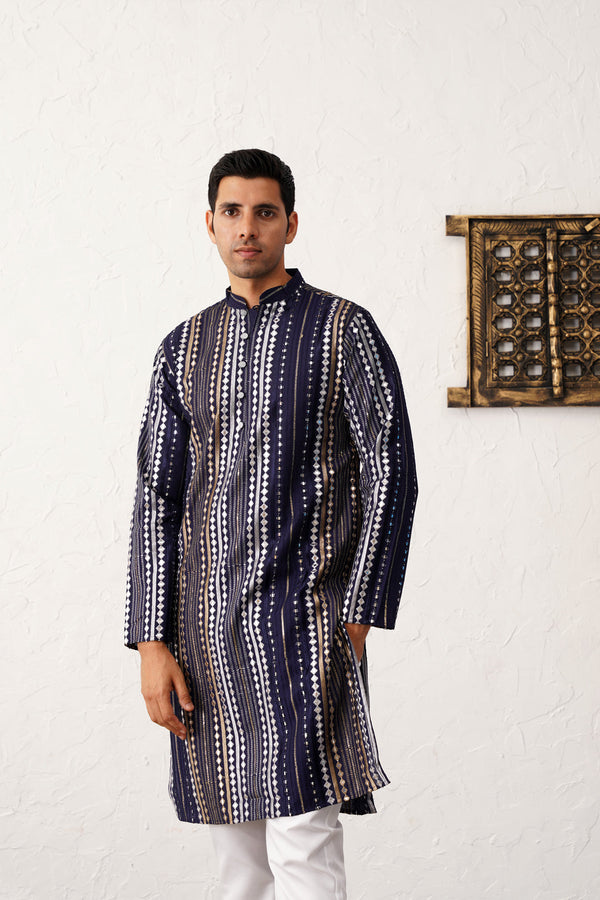 Men's Mirror Work Kurta Payjama Sets