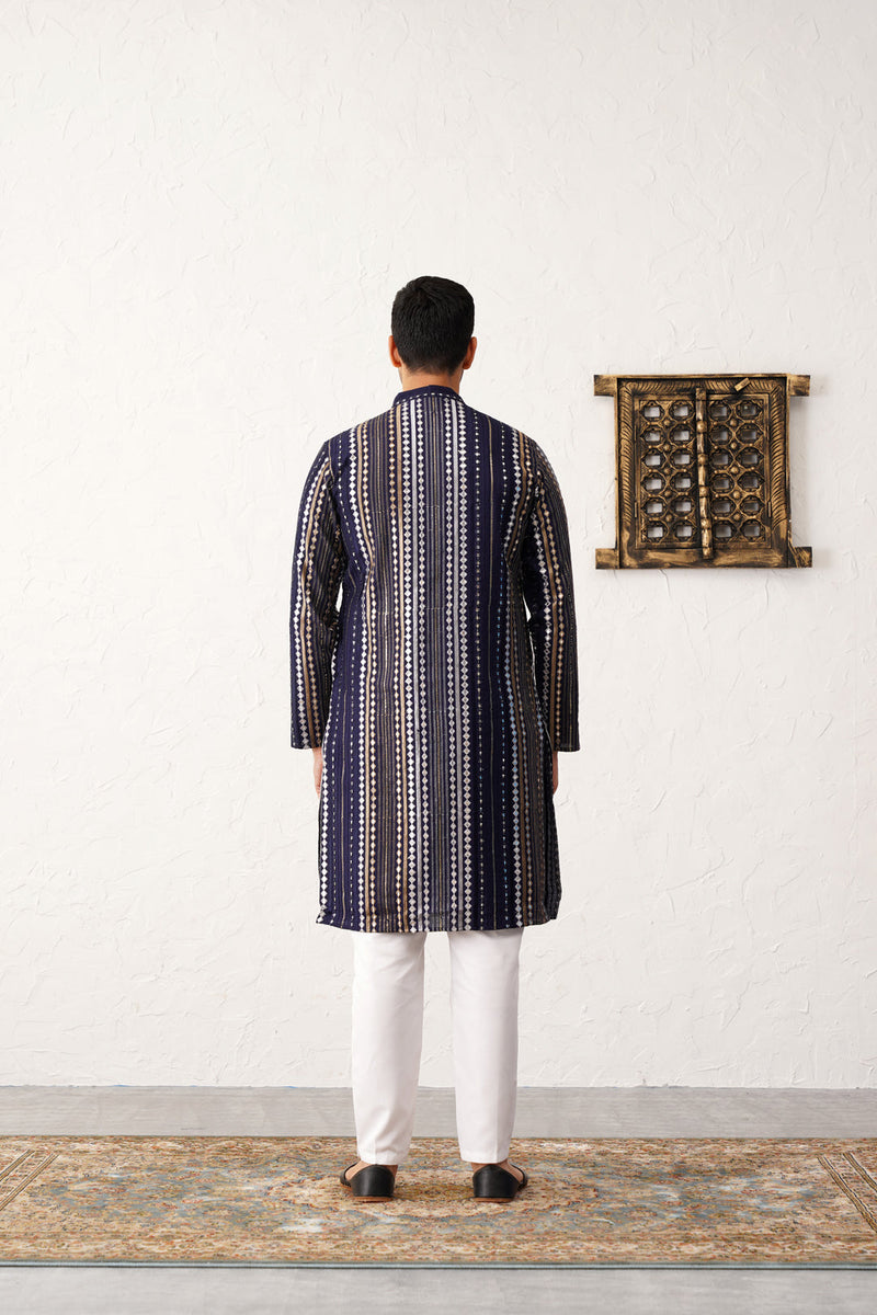 Men's Mirror Work Kurta Payjama Sets