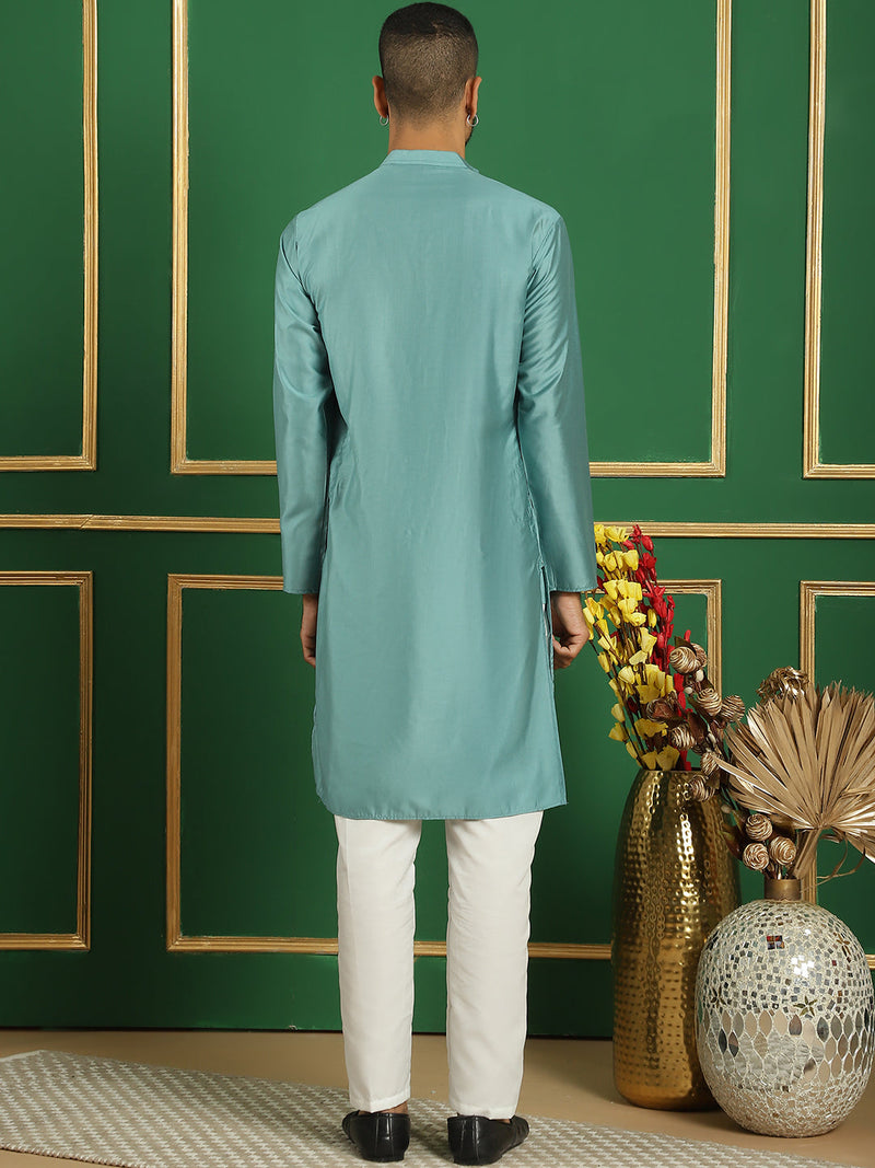 Men's Embroidered Kurta with Pyjama