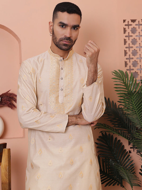 Men's Foil Printed Kurta with Pyjama