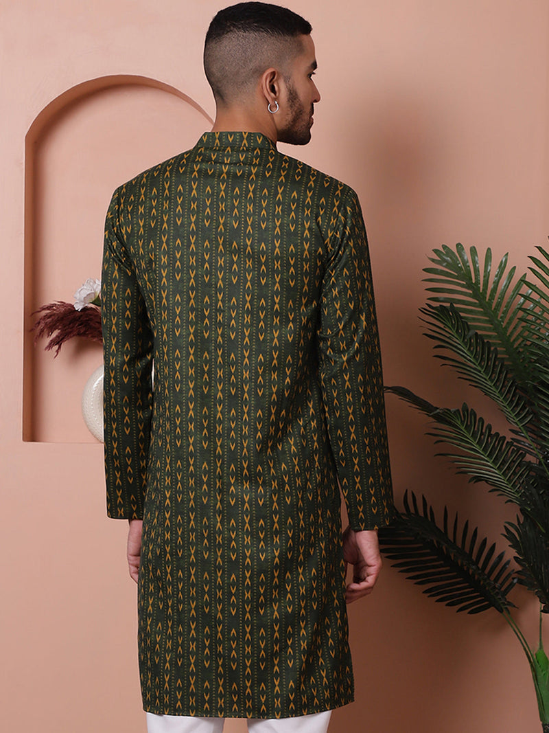 Men Printed Cotton Kurtas