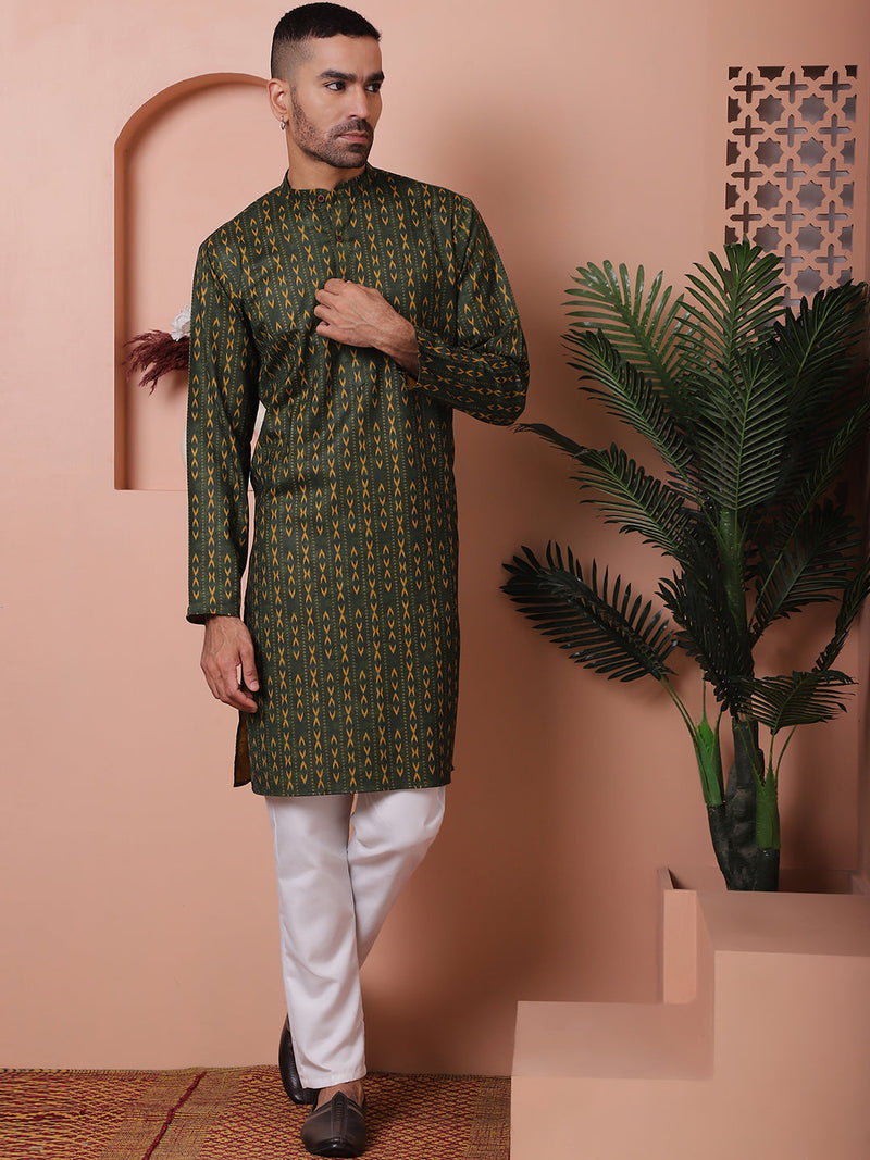 Men Printed Cotton Kurtas