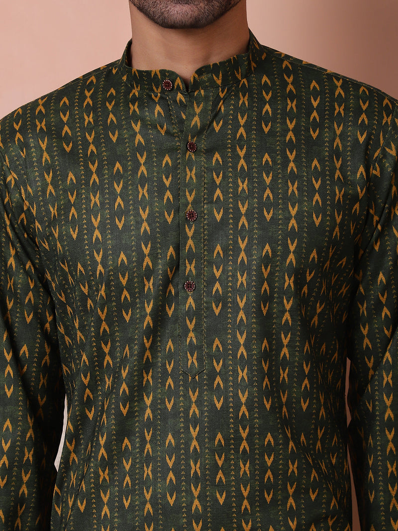 Men Printed Cotton Kurtas