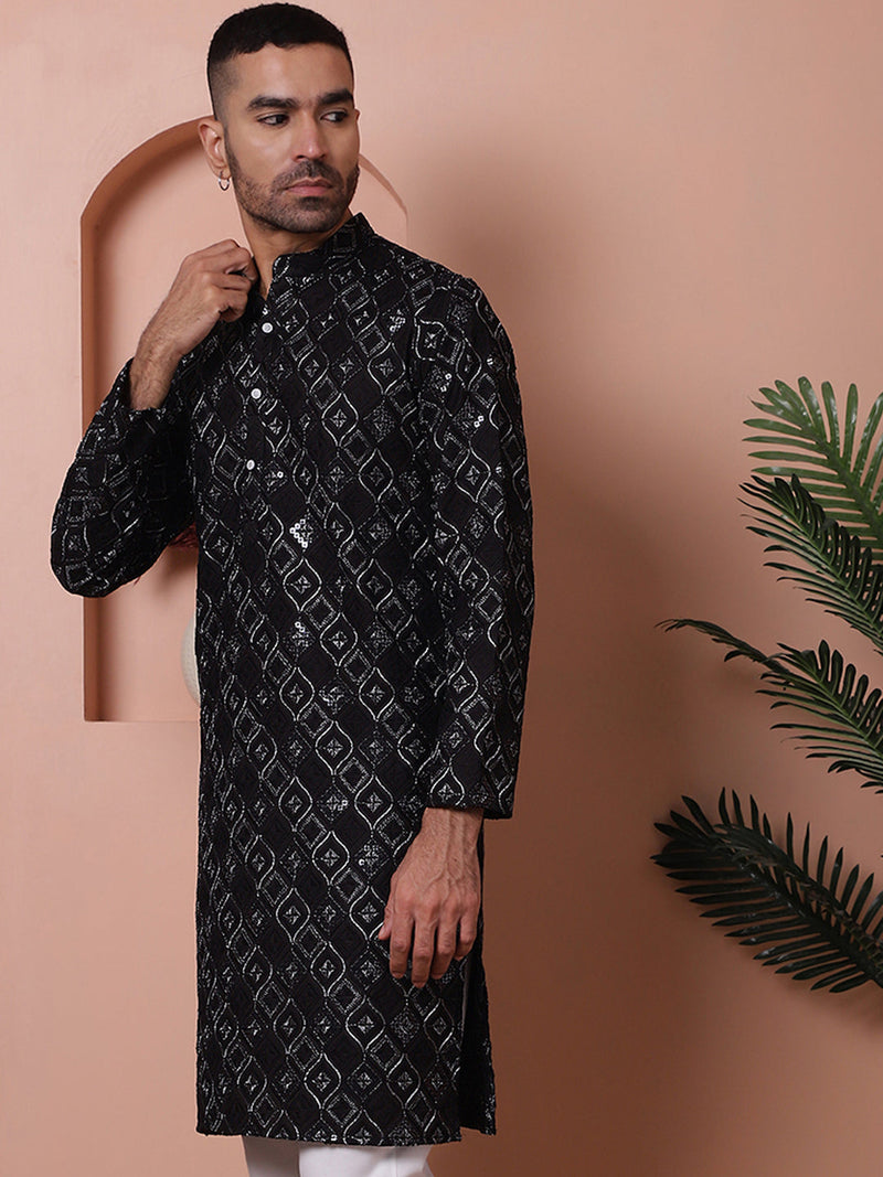 Men's Sequins and Embroidered Kurtas