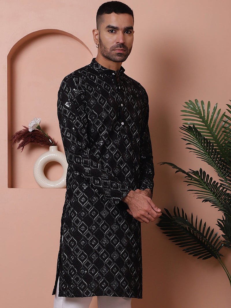 Men's Sequins and Embroidered Kurtas