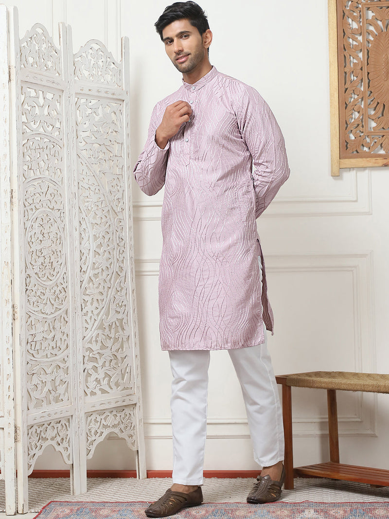 Embroidered Kurta Pyjama for Men