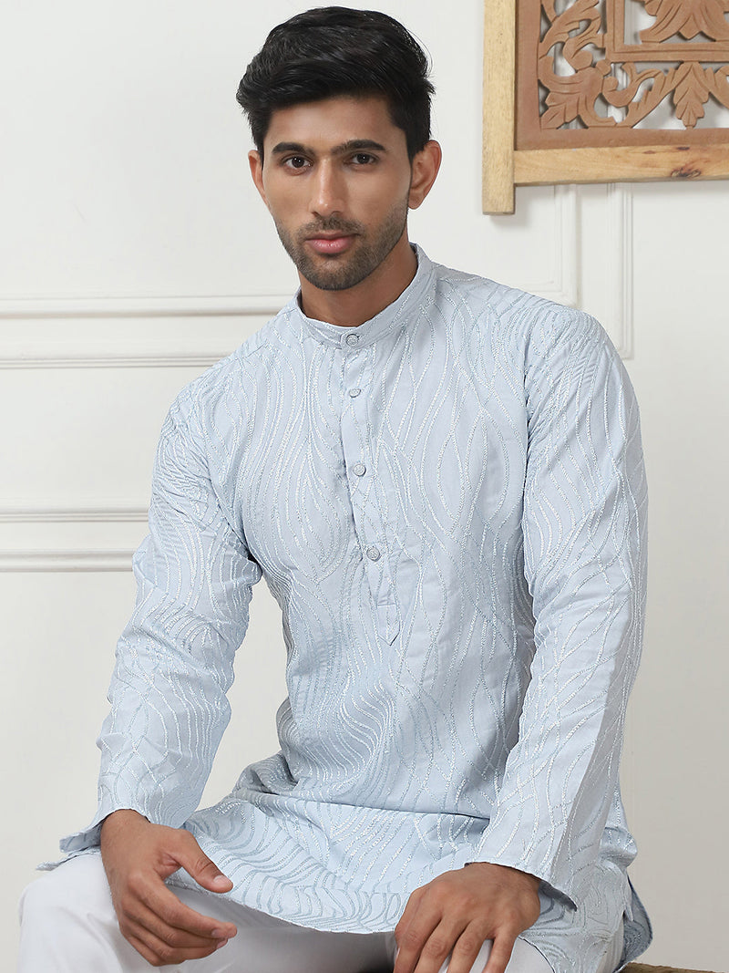 Embroidered Kurta Pyjama for Men