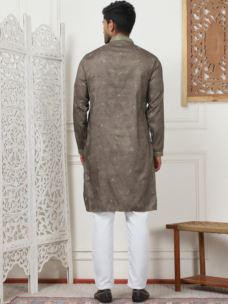 Men's Embroidered & Sequin Kurta Pyjama Sets