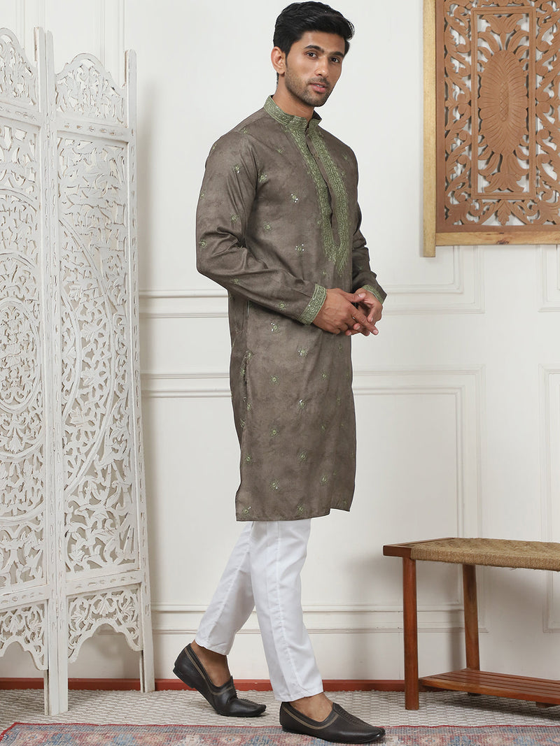 Men's Embroidered & Sequin Kurta Pyjama Sets