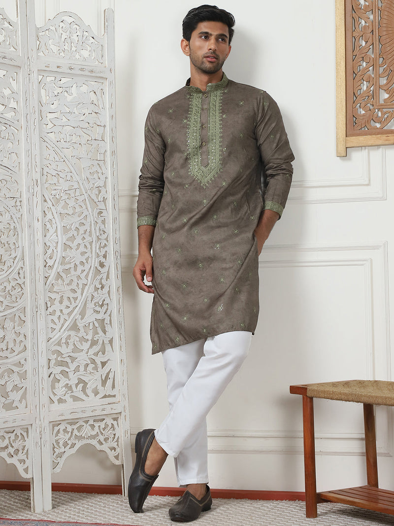 Men's Embroidered & Sequin Kurta Pyjama Sets