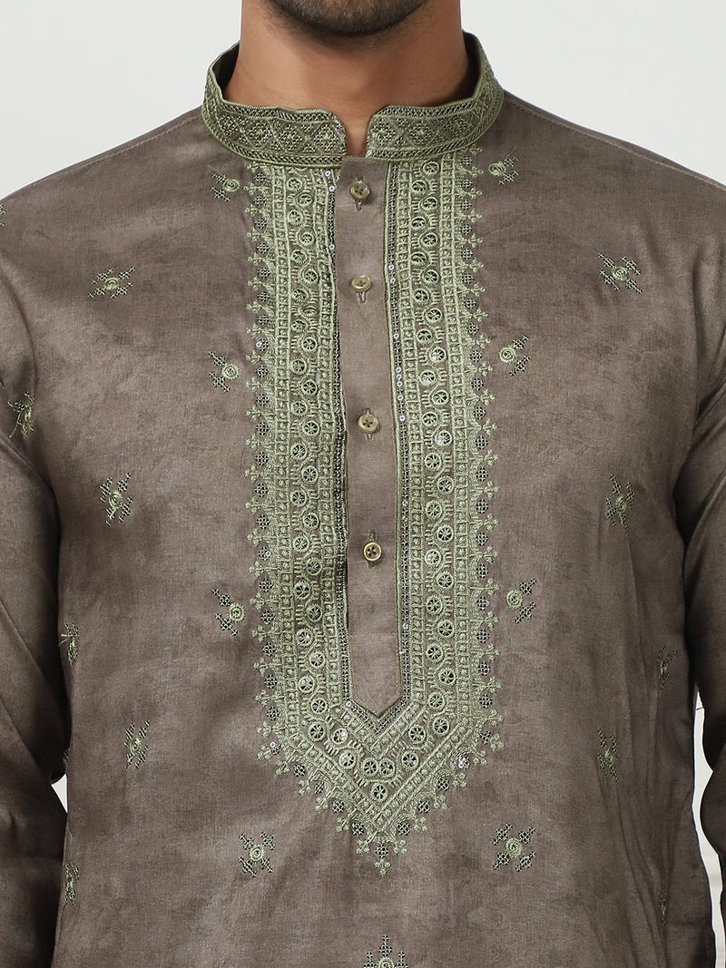 Men's Embroidered & Sequin Kurta Pyjama Sets