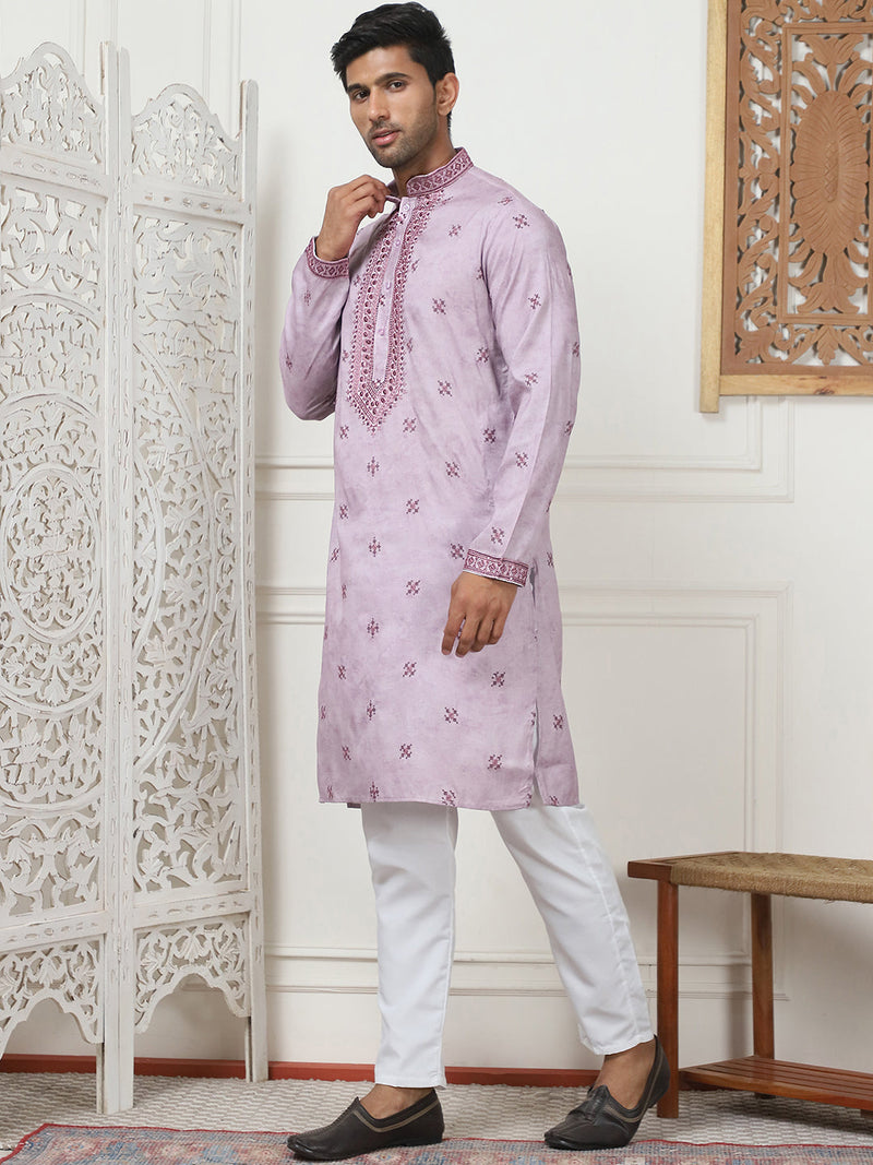 Men's Embroidered & Sequin Kurta Pyjama Sets