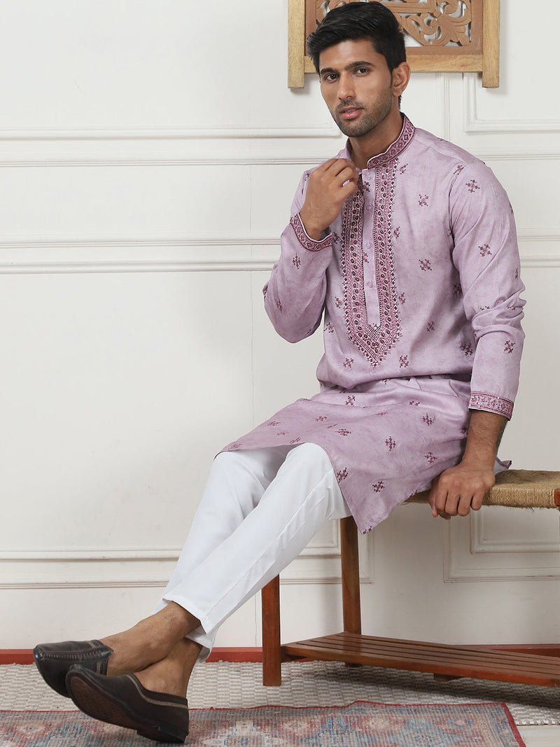 Men's Embroidered & Sequin Kurta Pyjama Sets