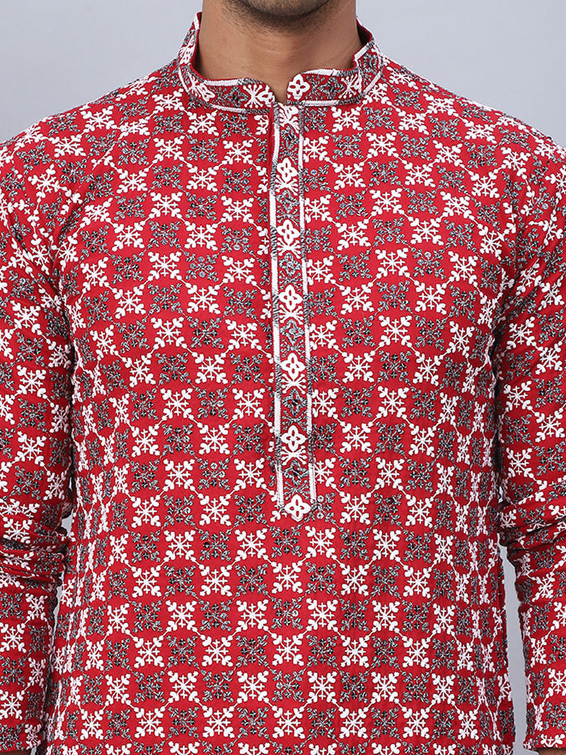 Embroidered Kurta Pyjama for Men