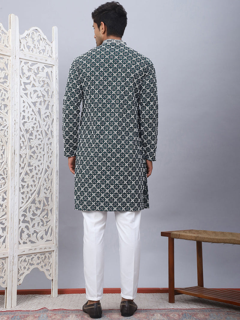 Embroidered Kurta Pyjama for Men