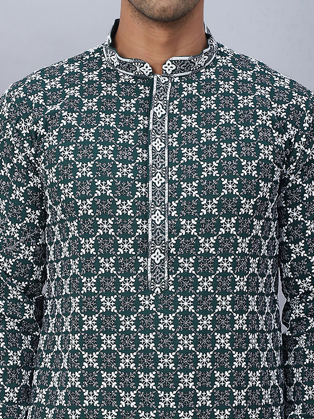 Embroidered Kurta Pyjama for Men