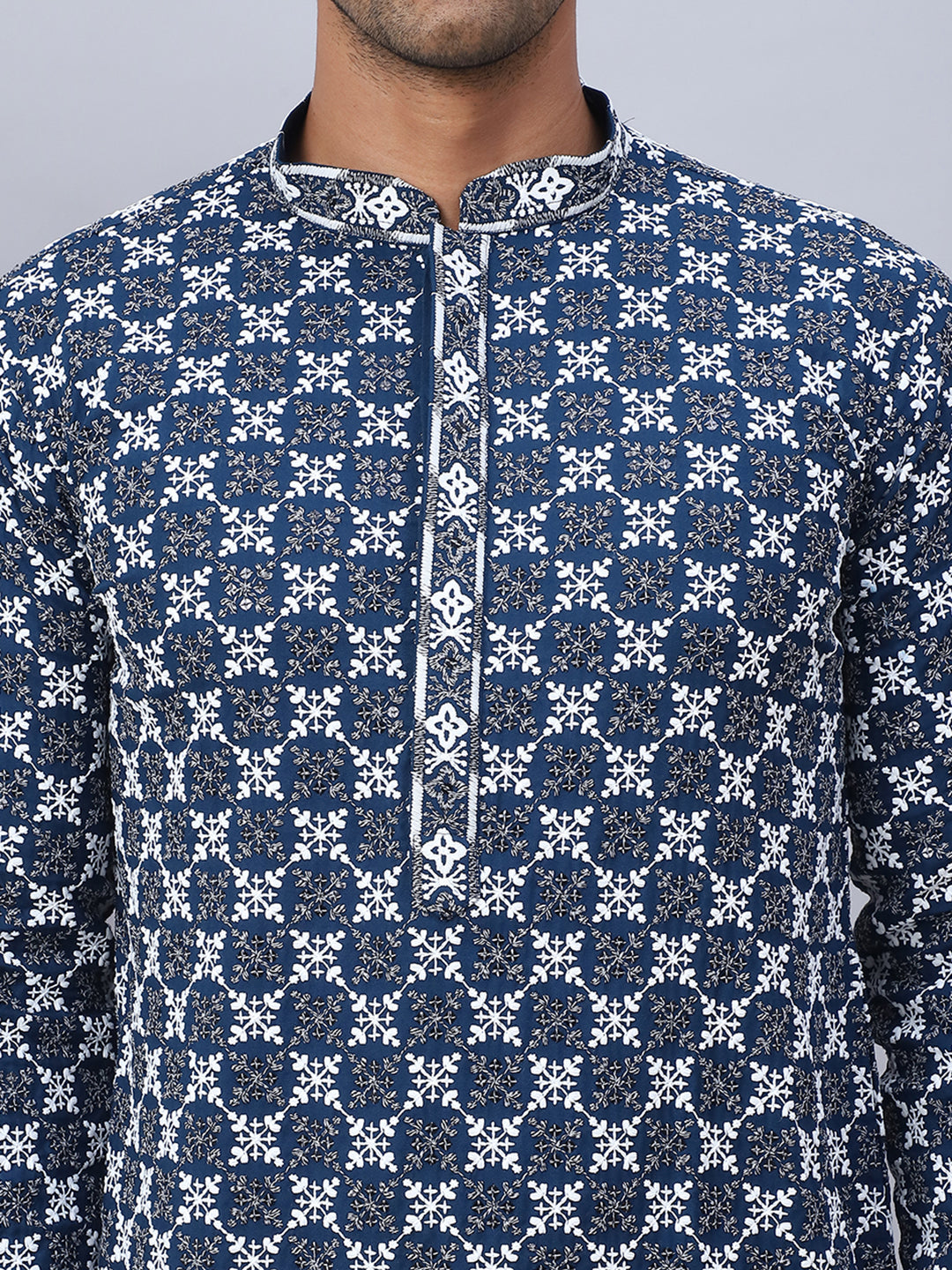 Embroidered Kurta Pyjama for Men