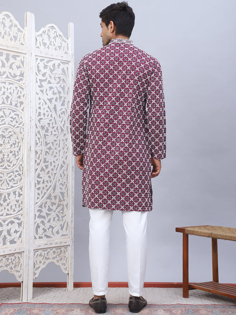 Embroidered Kurta Pyjama for Men